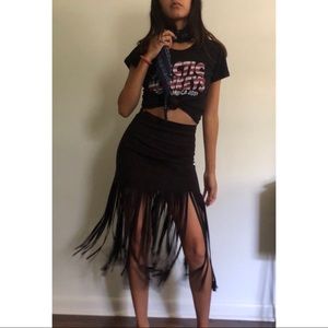 NastyGal Festival Fringe Skirt